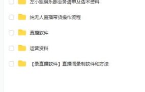 左小姐-直播带货俱乐部十三行、无人直播,全套教程附:工具、文档、话术资料