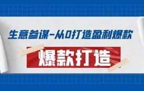 生意参谋-从0打造盈利爆款:手把手教您打造爆款多种玩法