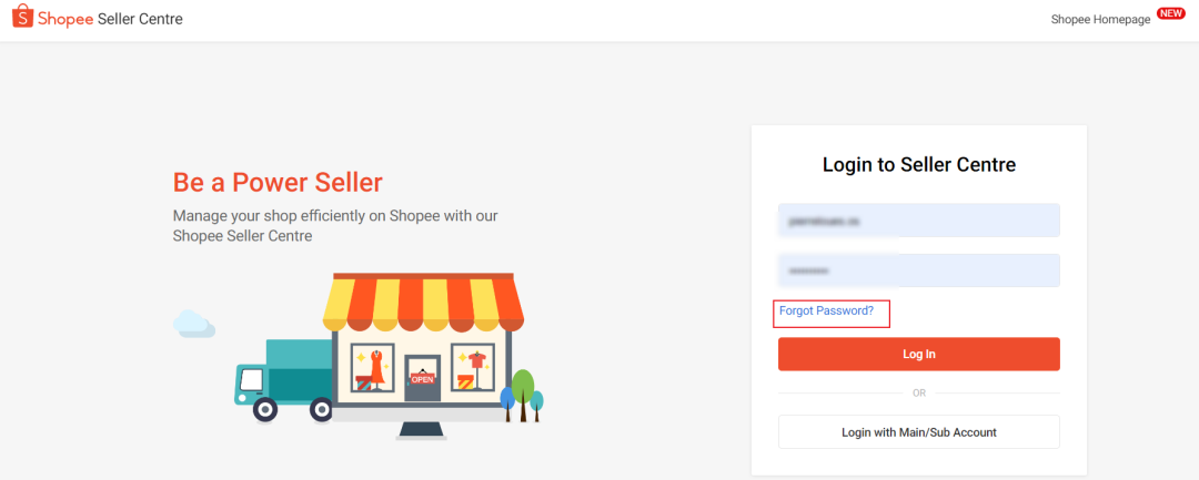 Shopee主账号和子账号的区别(忘记密码怎么解决)