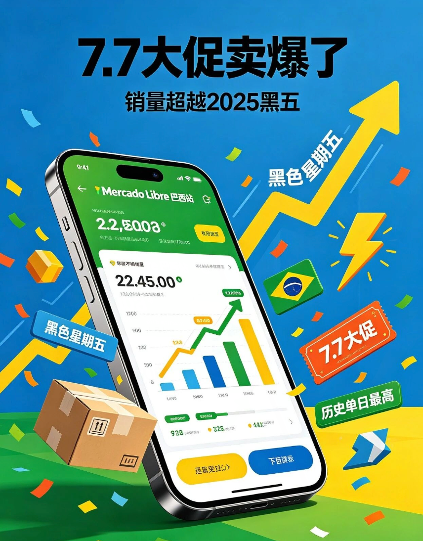 美客多巴西7.7大促销售额创历史新高
